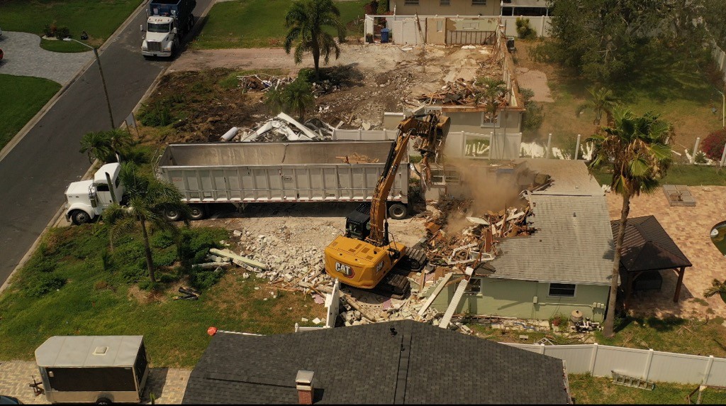 Demolition aerial view
